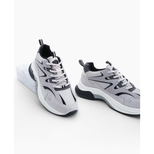 Marjin Women's Sneaker High Sole Lace Up Sneakers Artela Gray Slike