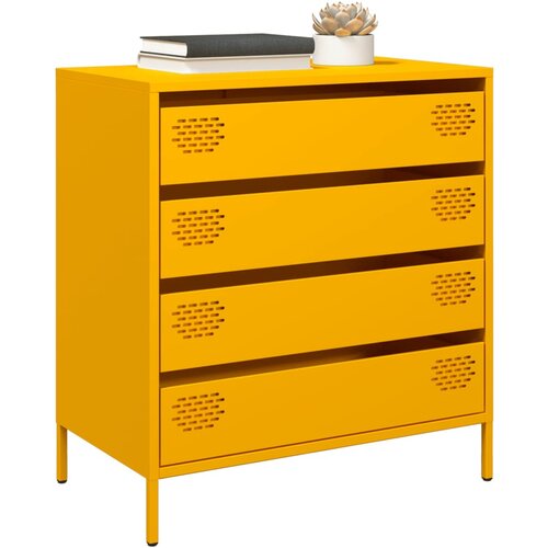 VidaXL Komoda boja senfa 68x39x73,5 cm hladno valjanog čelika Slike