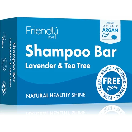 Friendly Soap Natural Shampoo Bar Lavender and Tea Tree naravno milo za lase 95 g