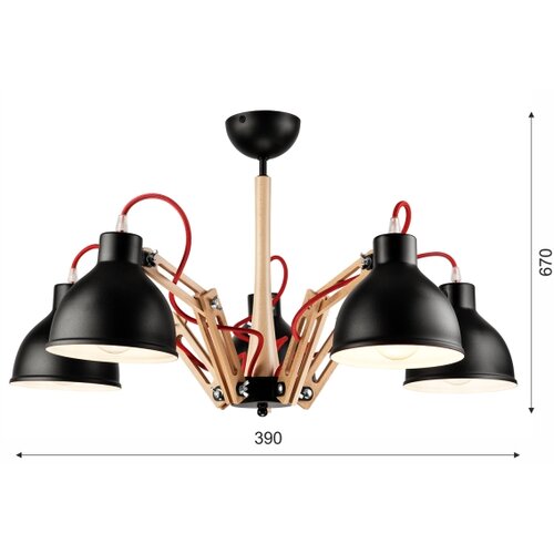  Plafonski luster MARCELLO 5xE27/60W/230V Slike