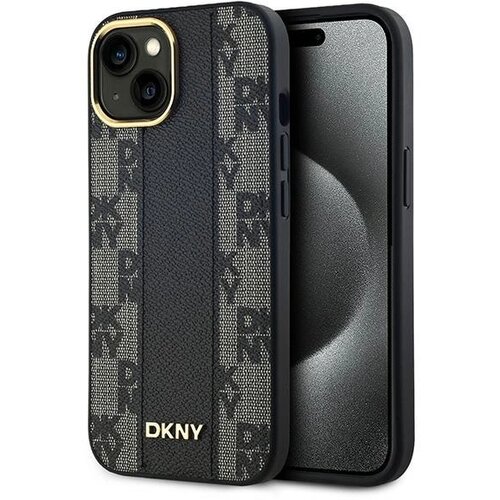 Dkny USNJEN OVITEK V KARIRANEM MONO VZORCU ZA MAGSAFE ZA IPHONE 14 15 13 ČRN, (21897816) Cene