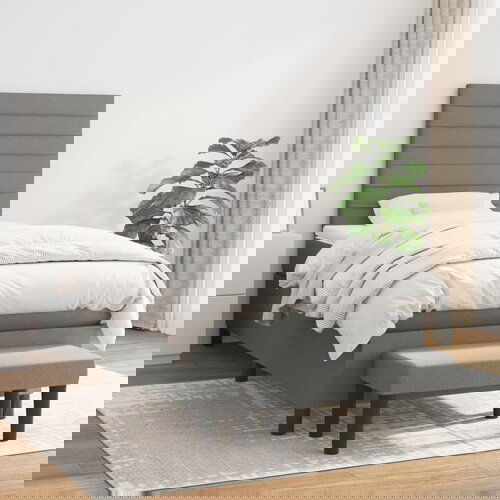The Living Store Box spring postelja z vzmetnico temno siva 80x200 cm blago - Box Spring Postelja, (21517149) Slike