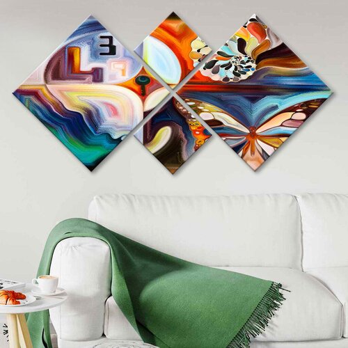 Wallity slika 4MDF1327589420, 60x115 cm, 4 dela Cene