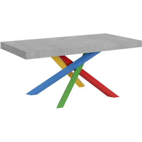 Itamoby   Volantis (90x180/440 cm) - siva, barva nog: pisana - raztegljiva jedilna miza, (20841996)