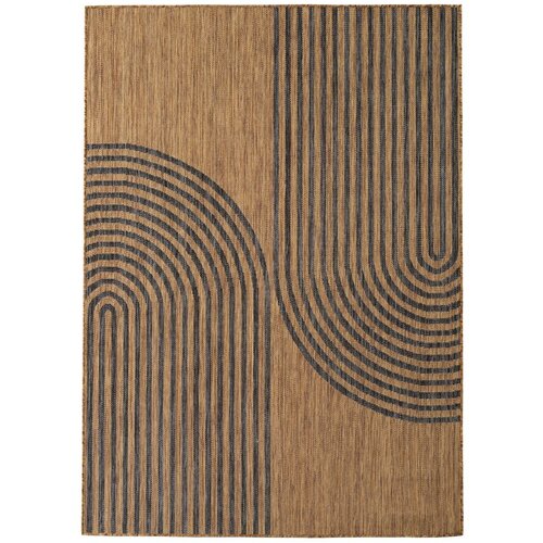 Ayyildiz Carpets Črna/rjava notranja in zunanja preproga 240x340 cm Mira 1453 – Cene