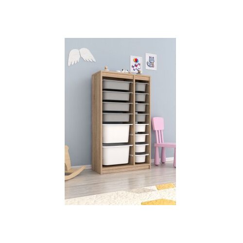 Hanah home vi&amp;scaron;enamenska polica montana xs 2D4N8U sonomo grey white Slike