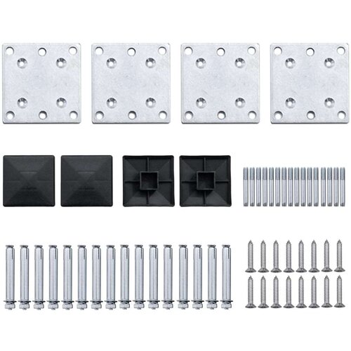 VidaXL set panela za ogradu WPC 526 x 186 cm crni Slike