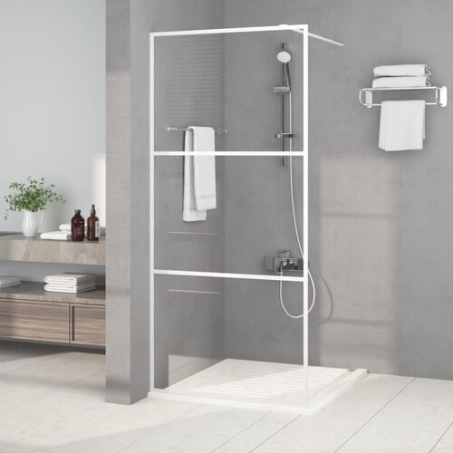 Furnova Pregrada za tu&amp;scaron; bela 90x195 cm prozorno ESG steklo, (21917960) Slike