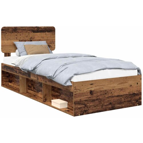vidaXL konstrukcija postelje star les 100 x 200 cm masivno borovo les, (5000102967) Cene