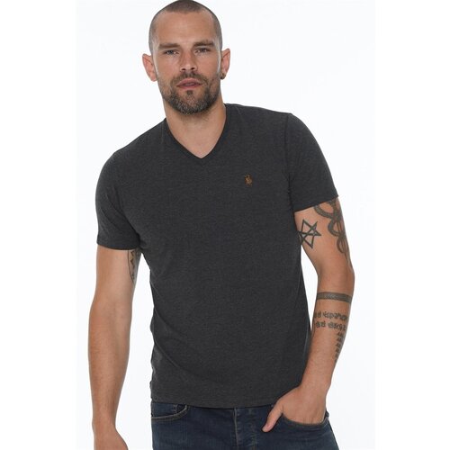 Dewberry T8568 V-NECK MEN'S T-SHIRT-ANTHRACITE Cene