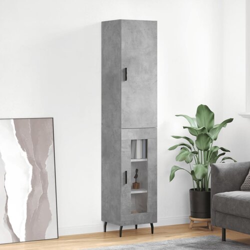 vidaXL Visoka komoda siva betona 34 5x34x180 cm od konstruiranog drva Cene