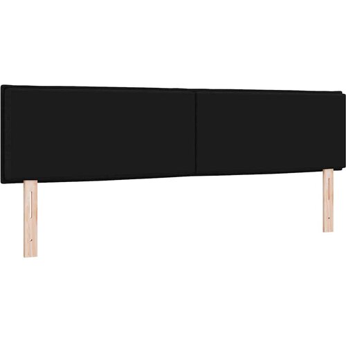  LED glava kreveta s LED trakama Crna 180 cm tkanina Slike