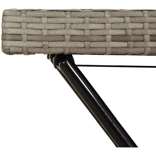  Sklopivi stol s pladnjem sivi 65 x 40 x 75 cm od poliratana Slike