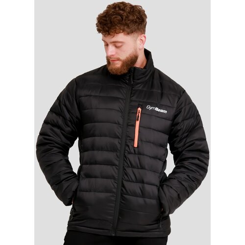 GymBeam Men‘s Puffer Jacket Black/Orange XXL Slike