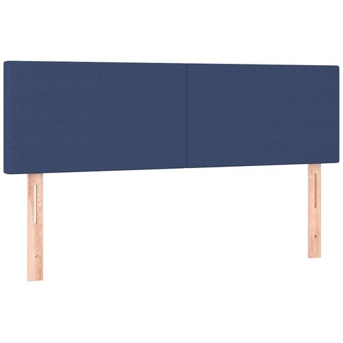  Krevet s oprugama i madracem plavi 140 x 190 cm od tkanine Slike