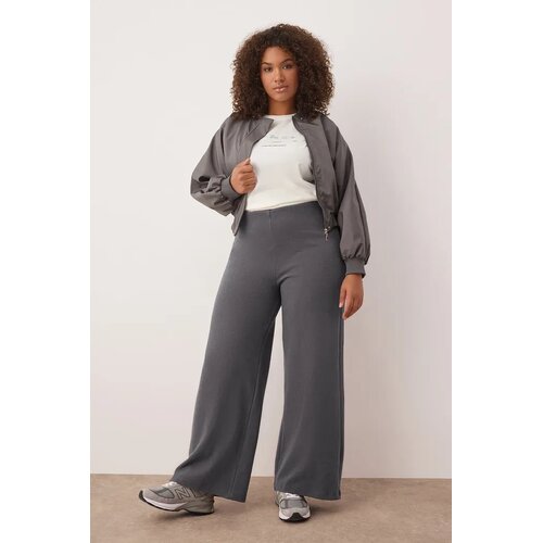 Trendyol Ženske pantalone Tbbaw26Ar00004, Tamnosive Slike