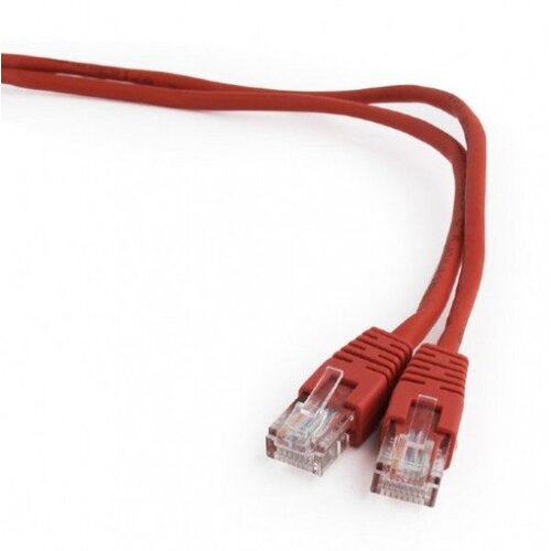 Gembird PP12-0.5M/R Mrezni kabl/ CAT5e UTP Patch cord 0.5m red Cene