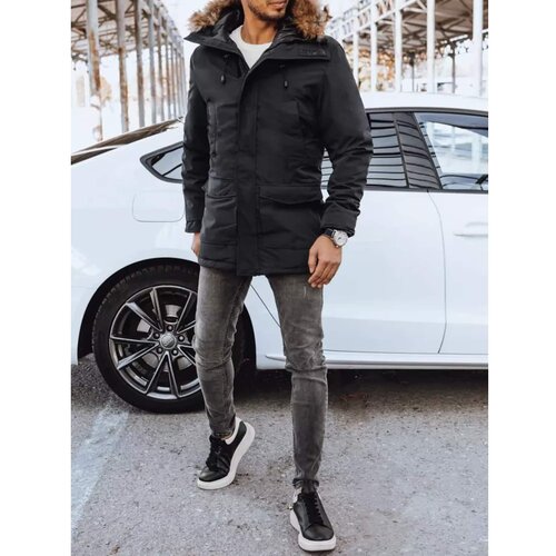 DStreet Black men's winter hooded jacket TX4312 Cene