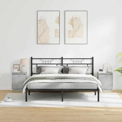  Noćni ormar 2 pcs Betonski sivi 39 x 34,5 x 50 cm Slike
