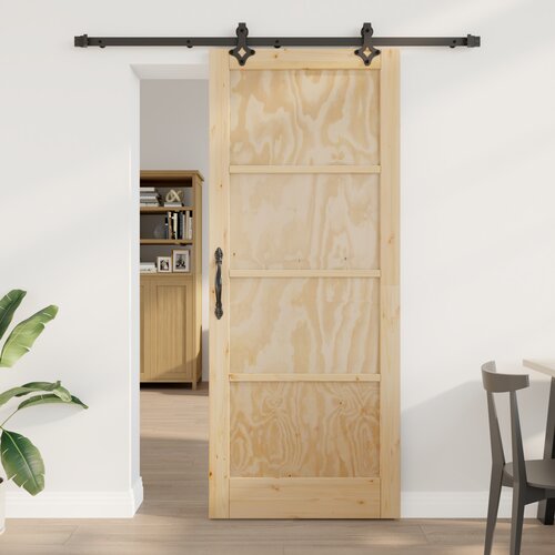 vidaXL Drsna vrata s kompletom orodja 86x211 cm iz trdnega borovega lesa, Notranja vrata 'ORKDAL'86x211x4 cm iz trdnega borovega lesa Cene