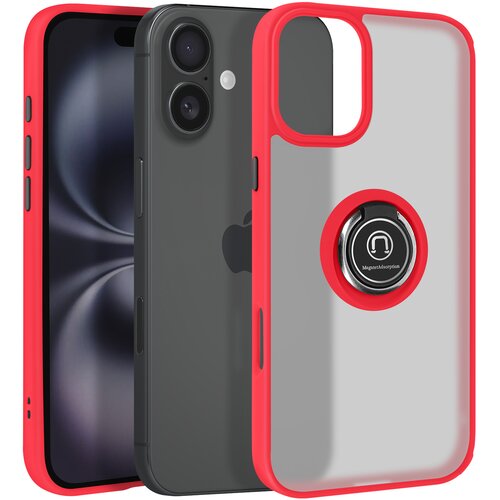 AVIZAR Ovitek za iPhone 16 Pro Max Soft Touch z vrvico za okoli vratu, Rdeča, (5000190317) Cene