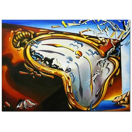 Inne Oljna slika Salvador Dali - Melting Clock at Moment of First Explosion