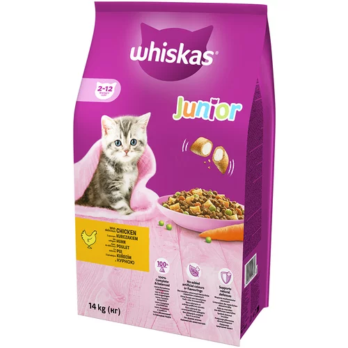 Whiskas Junior piletina - 2 x 14 kg