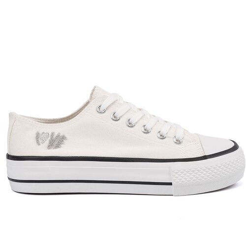 Shelvt White sneakers with the inscription Love Slike