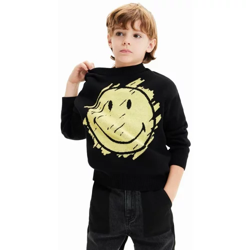 Desigual Otroški pulover črna barva
