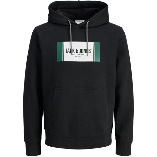 Jack &amp;amp; Jones Sweater majica &amp;#039;JJHAYATO&amp;#039; zelena / crna / bijela Slike
