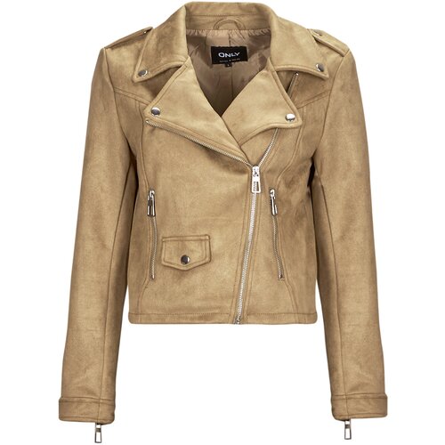 Only ONLSCOOTIE FAUX SUEDE BIKER JACKET OTW Bež Cijene