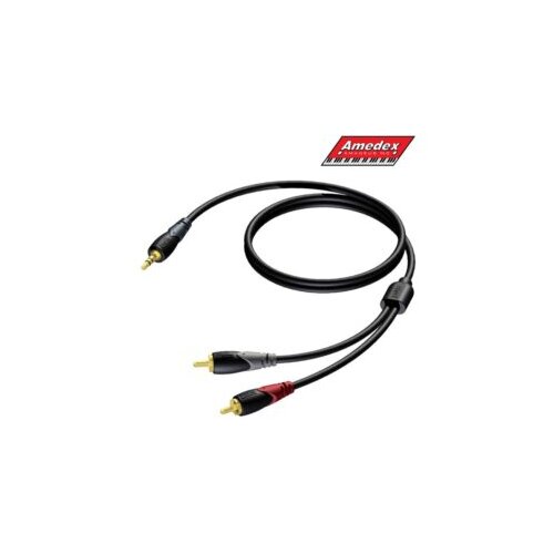 Kabal Procab CLA711, 3.5 mm Jack mu&amp;scaron;ki stereo &amp;ndash; 2 x RCA/Cinch mu&amp;scaron;ki, dužina 3m Slike