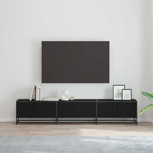 TV Jedinice 2 pcs Crni hrast 210 x 35 x 41 cm Konstruirano drvo Cene