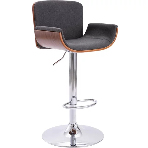 vidaXL Barski stolček sivo blago