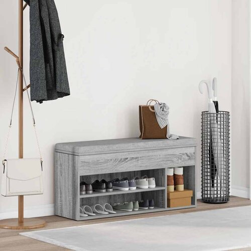  Klupa za cipele boja hrasta 102x30,5x45 cm konstruirano drvo Slike