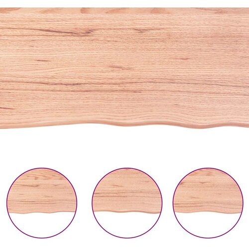  Zidna polica svjetlosmeđa 120x30x(2-4) cm obrađena hrastovina Slike