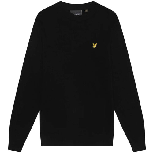 Lyle &amp;amp; Scott Puloverji Cotton Merino Crew Neck Jumper KN2110VC Črna Slike