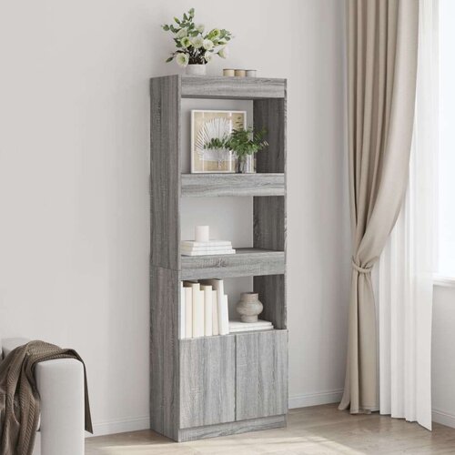 VidaXL Visoka komoda boja hrasta 63x33x180 cm od konstruiranog drva Slike