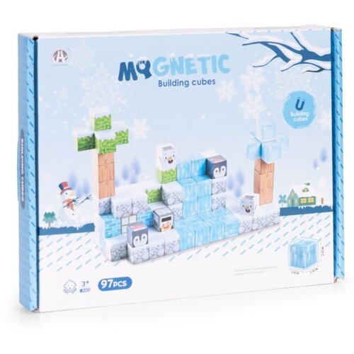  Magnetni set građevinske kocke Zima - 97 dijelova Slike