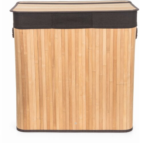 G21 ko&scaron; za perilo 150 l s pregradami, bambus, rjava Cene