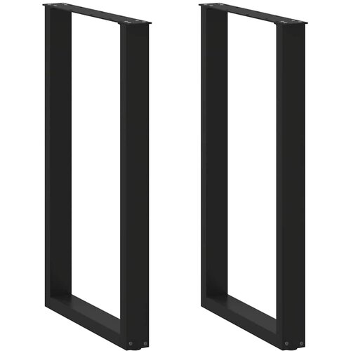 vidaXL noge kavne mizice u-oblika 2 kosa črna 60x(100-101)cm jeklo Cene