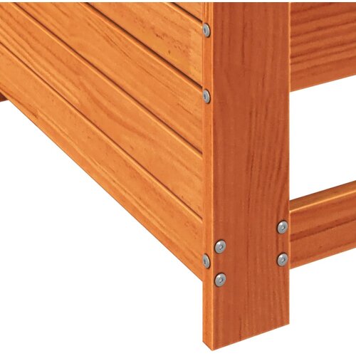  Vrtna sofa s naslonom za ruke smeđa 69x62x70,5 cm od borovine Slike