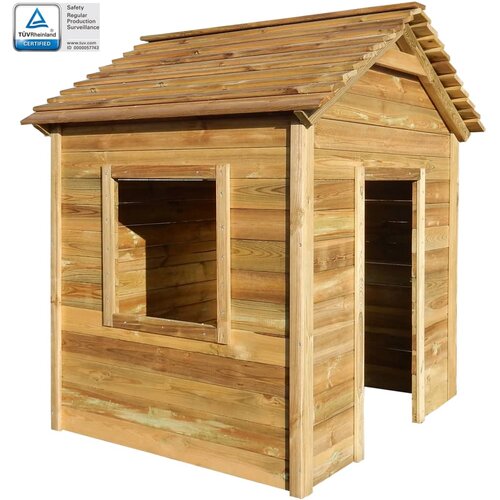VidaXL Vrtna kućica za igru 123 x 120 x 146 cm od borovine Slike
