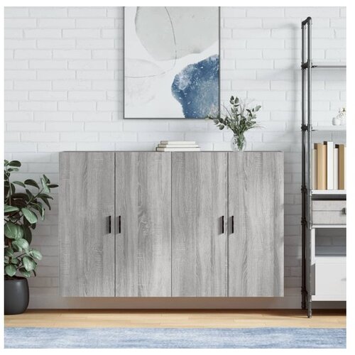 vidaXL Stenska omarica 2 kosa siva sonoma 69,5x34x90 cm Cene