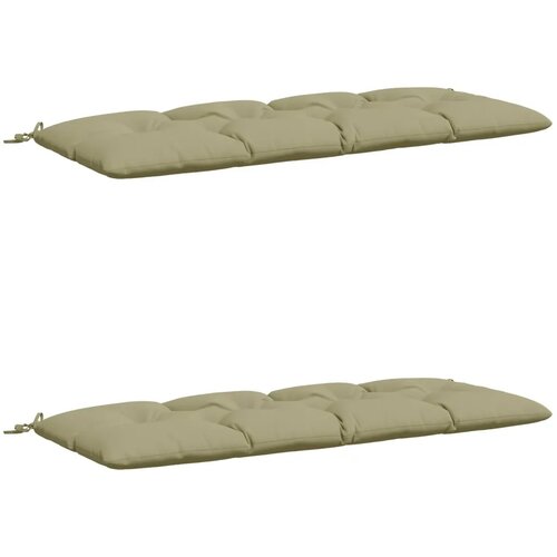 Jastučići za klupe VIANEN 2 kom. 100% poliester Svijetlo zelena - Svijetlo zelena 150 x 60 x 12 cm Slike