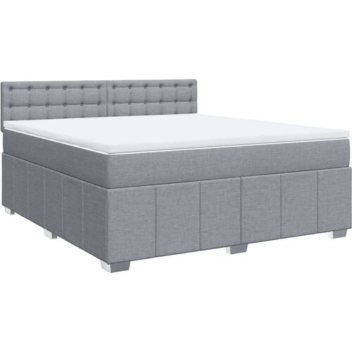 VidaXL Krevet s oprugama i madracem svjetlosivi 180x200 cm od tkanine Slike