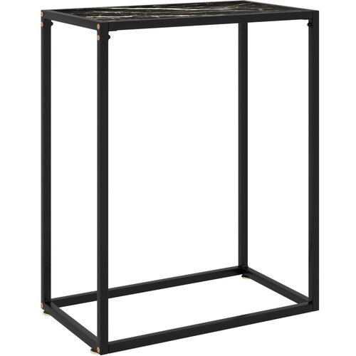 Maison Chic konzolna miza - miza ob steni črna 60x35x75 cm kaljeno steklo, (21786477) Slike