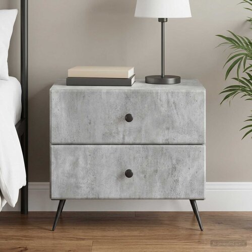  Noćni ormar Betonska siva 62 x 34,5 x 47,5 cm Konstruirano drvo Cijene