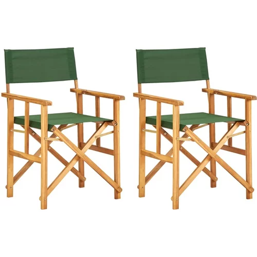  Režiserski stoli 2 kosa trakacijev les zeleni