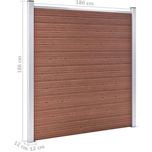 VidaXL vrtna ograda WPC 180 x 186 cm smeđa Slike